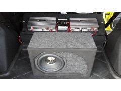 What should be noted in the configuration of car LED Bluetooth audio system